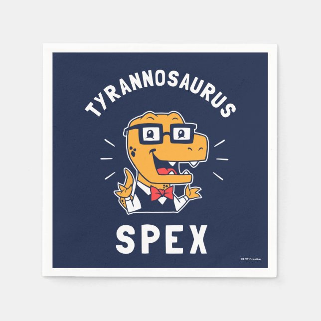 Tyrannosaurus Spex Napkins (Front)