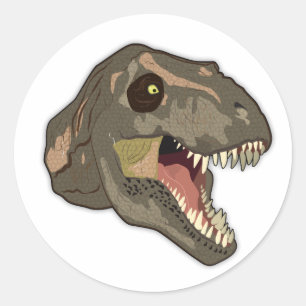 Tyrannosaurus STRIKES Classic Round Sticker