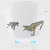 Tyrannosaurus T-Rex Dinosaur Battle Face Shield (Front w/Glasses)