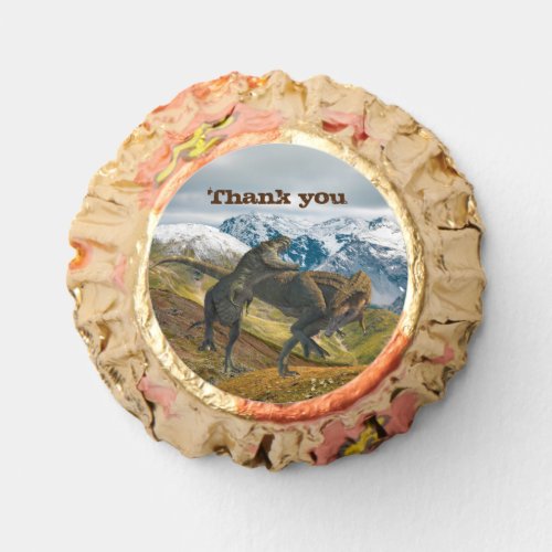 Tyrannosaurus T_Rex Dinosaur Birthday Thank you  Reeses Peanut Butter Cups