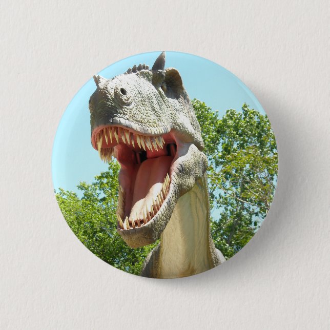 Tyrannosaurus T-Rex Dinosaur Pinback Button (Front)