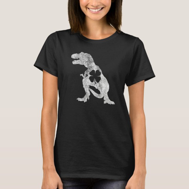 Tyrannosaurus T Rex Dinosaur ST PATRICKS DAY Irish T-Shirt (Front)
