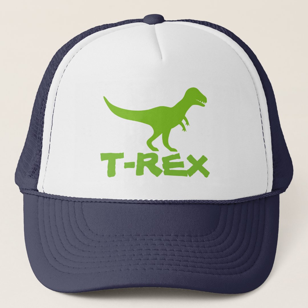 Tyrannosaurus T Rex dinosaur trucker hat for kids | Zazzle