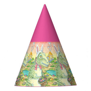 TYRANNOSAURUS T-REX EASTER BUNNY PARTY HAT Dino