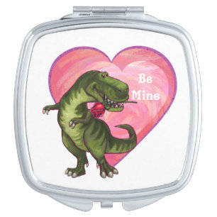 Tyrannosaurus Valentine's Day Compact Mirror