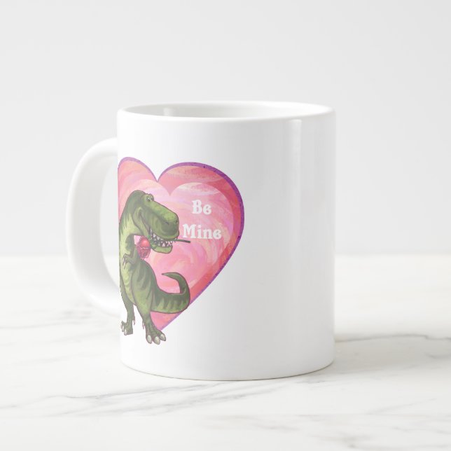 Tyrannosaurus Valentine's Day Giant Coffee Mug (Front Left)