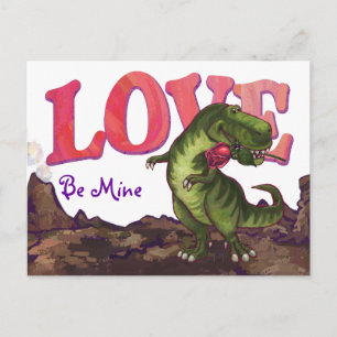 Tyrannosaurus Valentine's Day Holiday Postcard