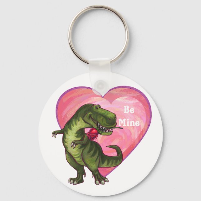 Tyrannosaurus Valentine's Day Keychain (Front)