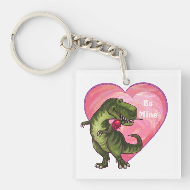Tyrannosaurus Valentine's Day Keychain (Front)