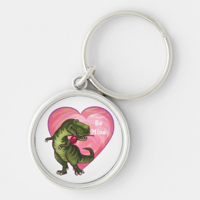 Tyrannosaurus Valentine's Day Keychain (Front)