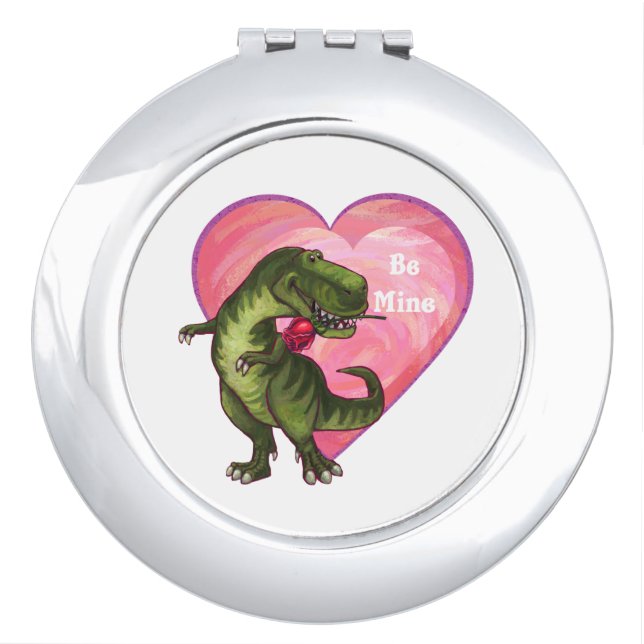 Tyrannosaurus Valentine's Day Makeup Mirror (Front)