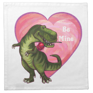 Tyrannosaurus Valentine's Day Napkin