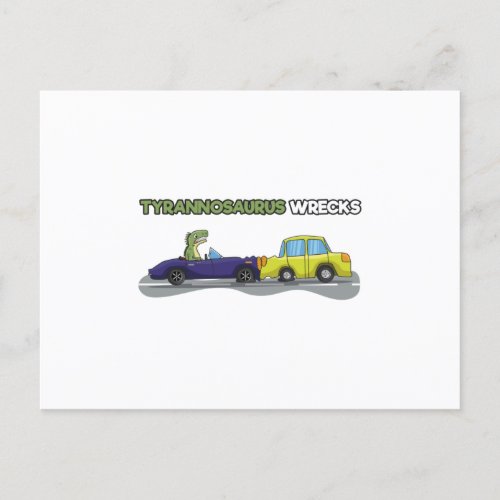 Tyrannosaurus Wrecks Postcard