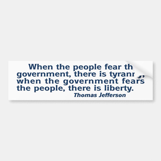Tyranny / Liberty:  Politics Bumper Sticker (Front)