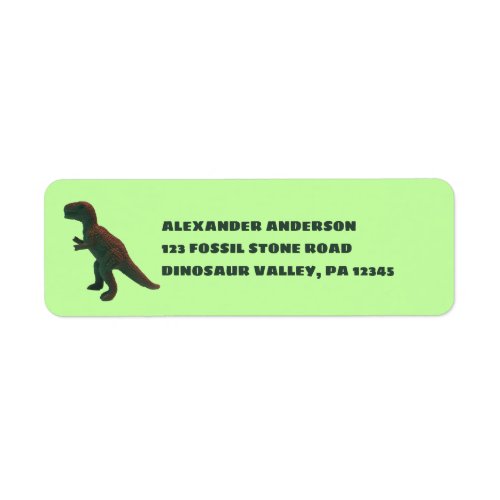 Tyranosaurs Rex T_Rex Toy Dinosaur Return Address Label