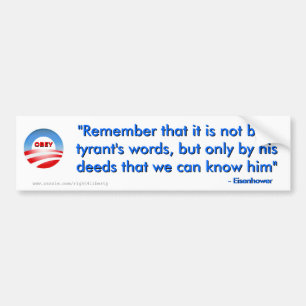 Tyrant's words bumper sticker