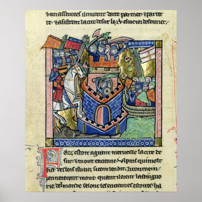 Tyre being blockaded by the Venetian fleet Poster (Front)