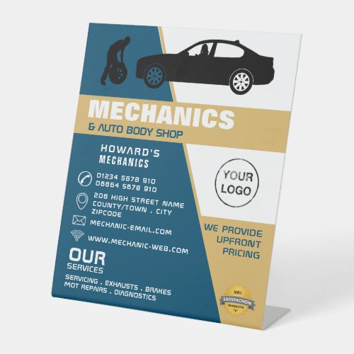 Tyre Change Auto Mechanic  Repairs Advertising Pedestal Sign