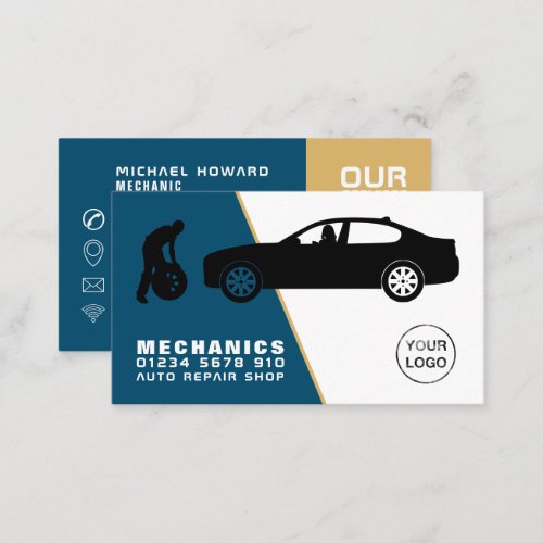 Tyre Change Auto Mechanic  Repairs Business Card