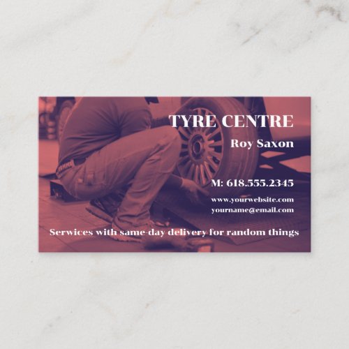 Tyre Store Services  Car Parts Business Card