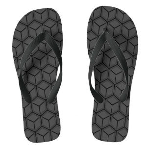 "Tyre Tread" Pattern Flip Flops