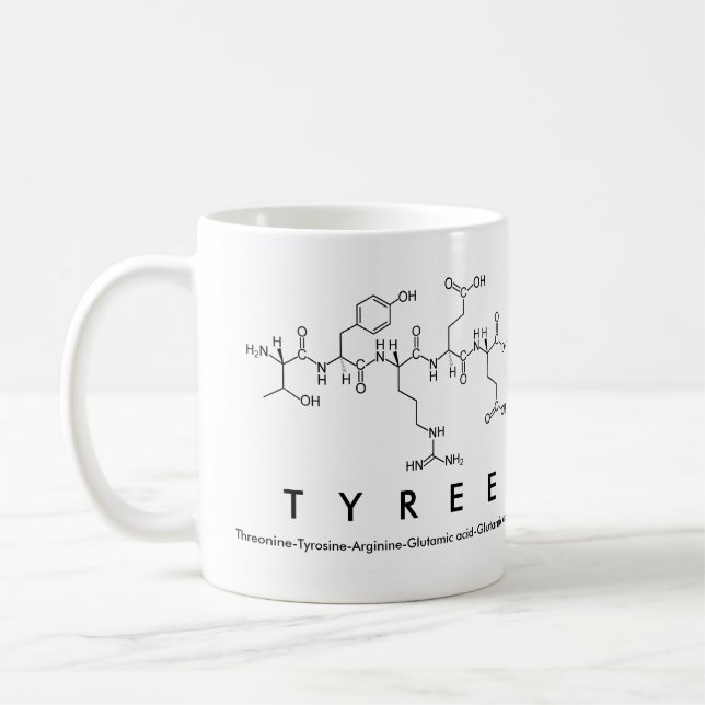 Tyree peptide name mug (Left)