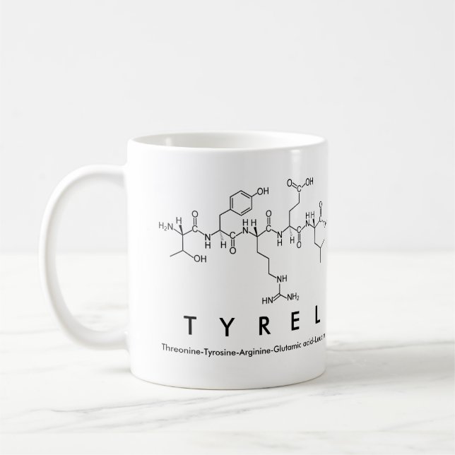 Tyrel peptide name mug (Left)