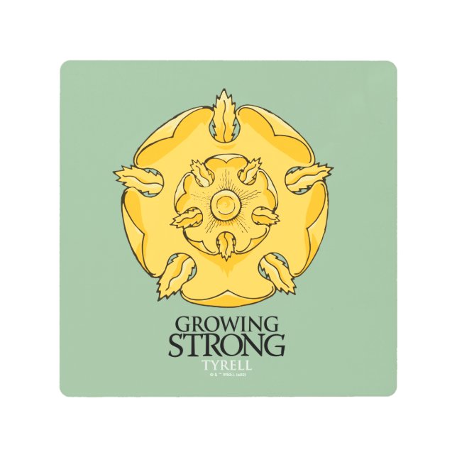 Tyrell Sigil - Growing Strong Metal Print (Front)