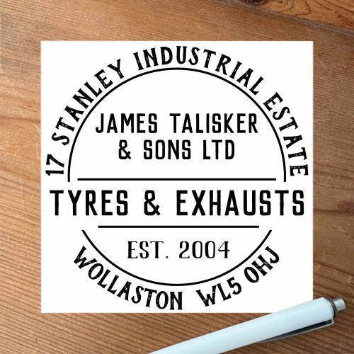 Tyres  Exhausts Rubber Stamp