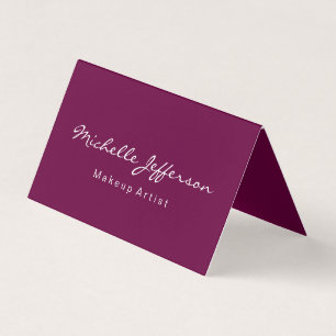 Tyrian Purple Makeup Artist Unique Business Card