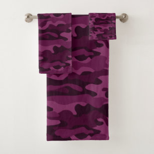 pink camo bath towels