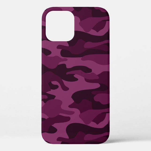 Tyrian Purple Monocolor Camo Case-Mate iPhone Case (Back)