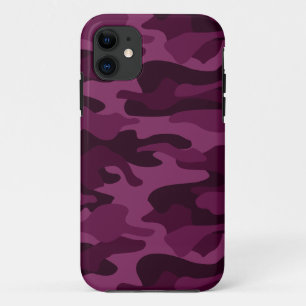 Tyrian Purple Monocolor Camo iPhone 11 Case