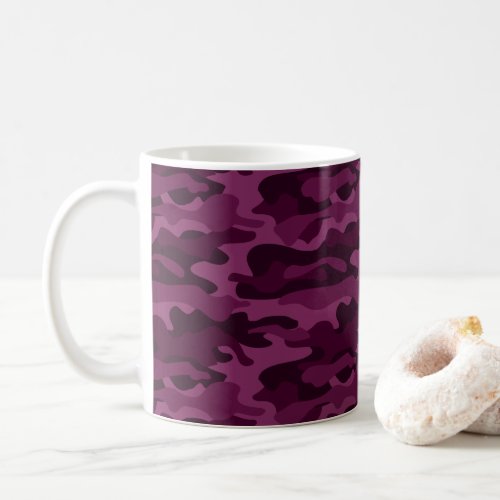 Tyrian Purple Monocolor Camo Coffee Mug