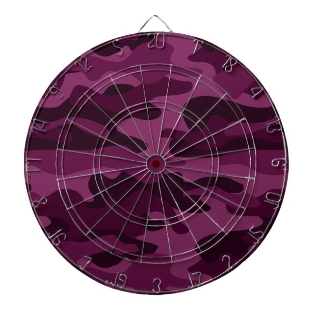Tyrian Purple Monocolor Camo Dart Board (Front)