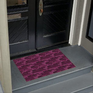 Tyrian Purple Monocolor Camo Doormat
