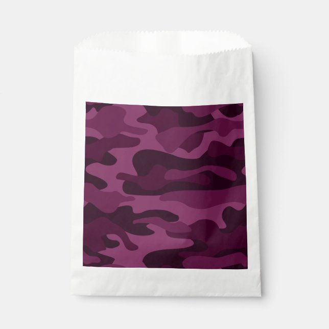 Tyrian Purple Monocolor Camo Favor Bag (Front)