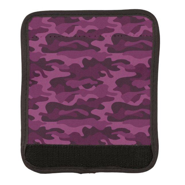 Tyrian Purple Monocolor Camo Luggage Handle Wrap (Front)