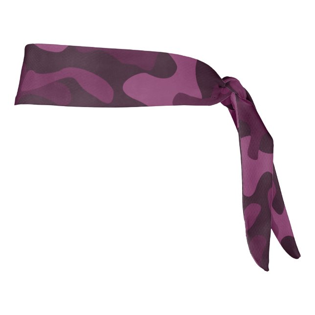 Tyrian Purple Monocolor Camo Tie Headband (Rotate 90)
