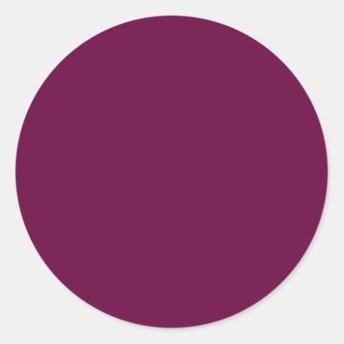 Tyrian Purple Solid Color Classic Round Sticker
