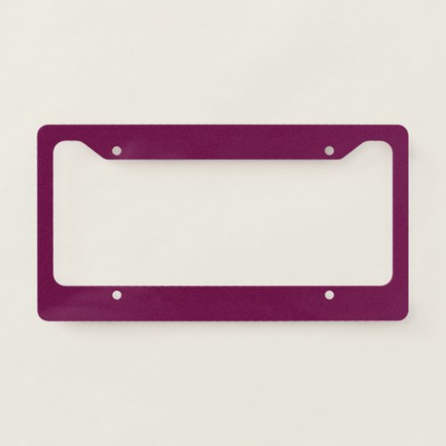 Tyrian Purple Solid Color License Plate Frame