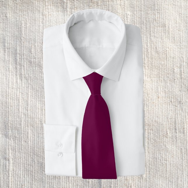 Tyrian Purple Solid Color Neck Tie (Creator Uploaded)