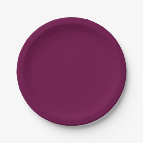Tyrian Purple Solid Color Paper Plates