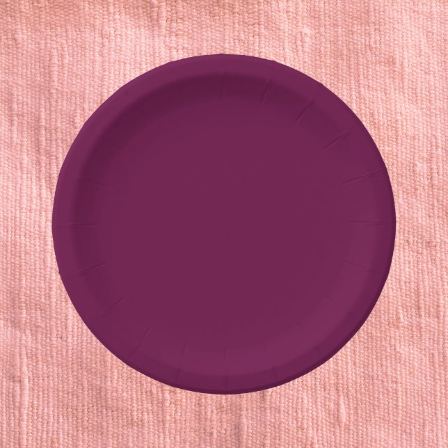 Tyrian Purple Solid Color Paper Plates (Creator Uploaded)
