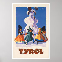 Tyrol Print Austria Ski Poster Austrian Art