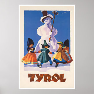 Tyrol Print Austria Ski Poster Austrian Art