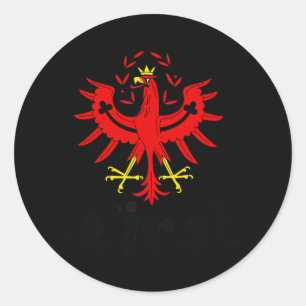 Tyrol Tyrolean Eagle Tyrolean Coat of Arms Men Classic Round Sticker