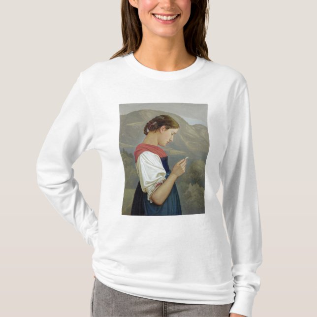 Tyrolean Girl Contemplating a Crucifix, 1865 T-Shirt (Front)