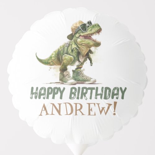 Tyronasaurus Rex Dinosaur Fun Birthday Balloon