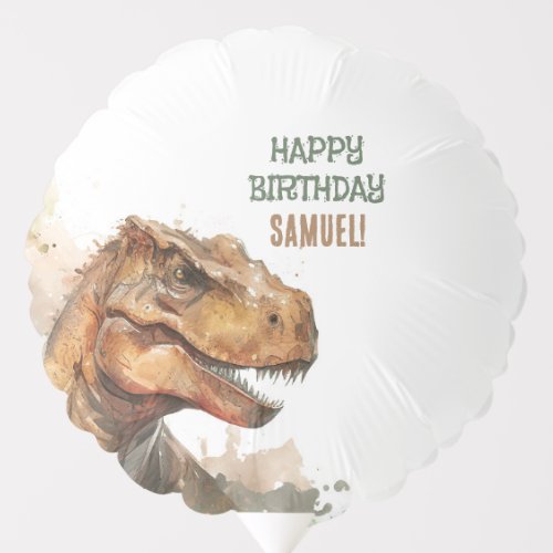 Tyronasaurus Rex Dinosaur Happy Birthday Balloon